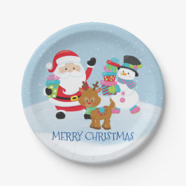 Santa Claus und seine Freunde Papiertafel Pappteller
