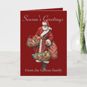Santa Claus und Weihnachtsgeschenke Karte
