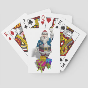 Santa Claus US-Flaggen-Jacke Spielkarten