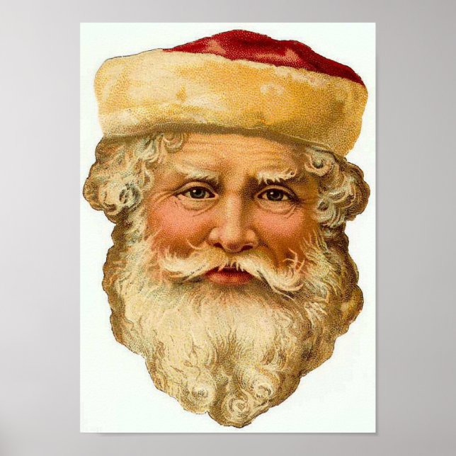 Santa Claus Vintag Card Poster (Vorne)