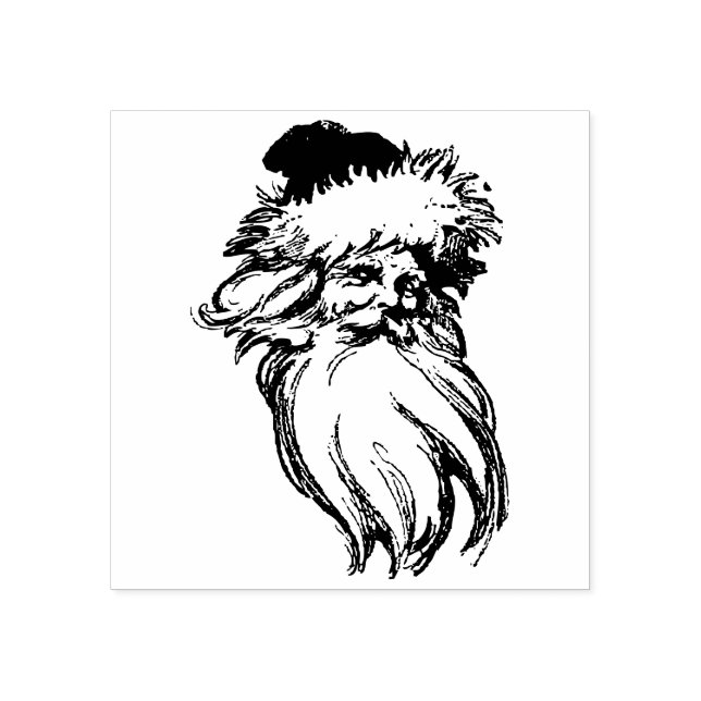 Santa Claus Vintage Kunst Gummistempel (Prägung)