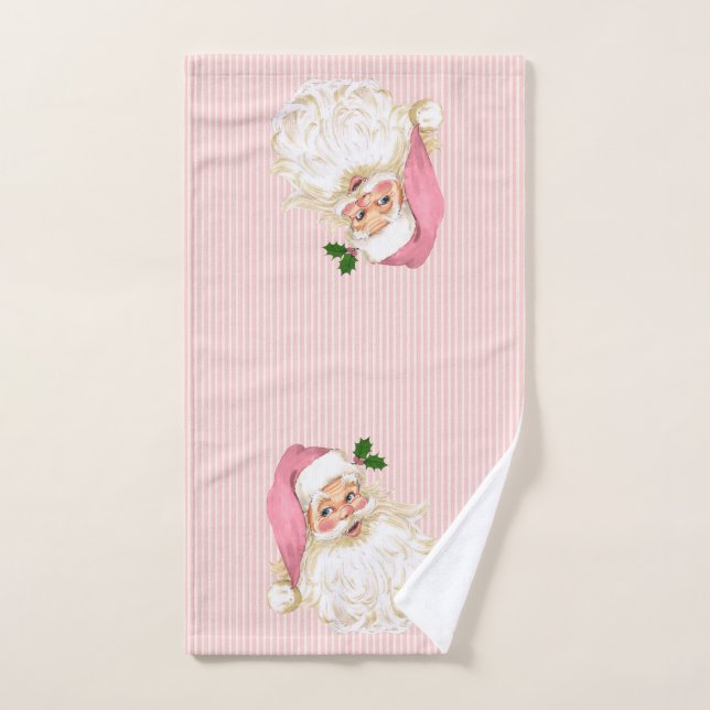 Santa Claus Vintage rose (Serviette à main)