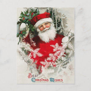 Santa Claus Vintage Weihnachtskarte Feiertagspostkarte