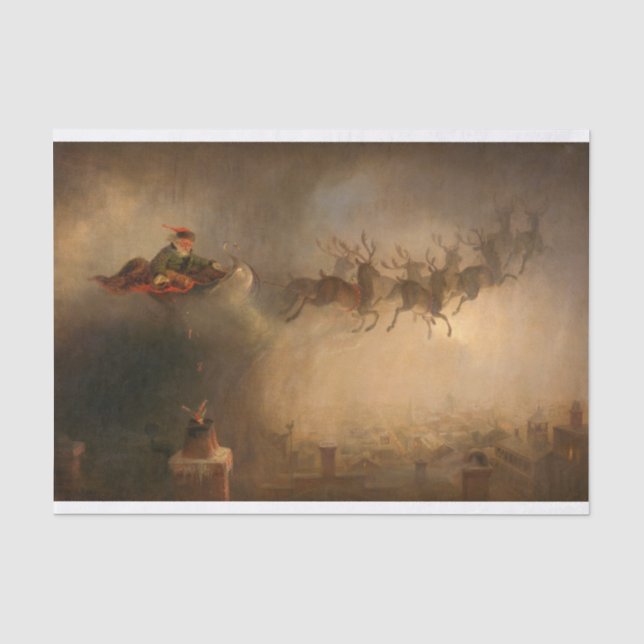 Santa Claus von William Holbrook Beard Seidenpapier (Vorderseite)
