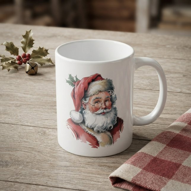 Santa Claus Wasserfarbe Kaffeetasse (Von Creator hochgeladen)
