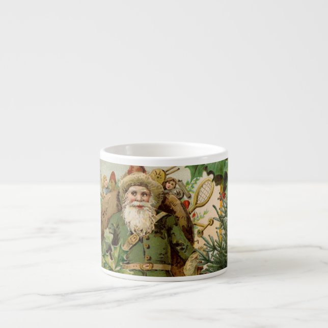 Santa Claus Weihnachten Antike Schöne Kunst Espressotasse (Vorderseite)