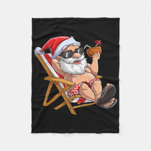 Santa Claus Weihnachten im Juli Jungen Tropisch Ha Fleecedecke