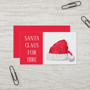 Santa Claus Weihnachten Rot Miete Schlitten Profi Visitenkarte