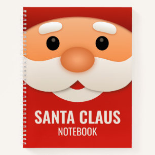 Santa Claus Weihnachtsnotizbuchcover Notizbuch