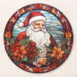 Santa Claus Weihnachtsset mit 6 Teilen Runder Pappuntersetzer