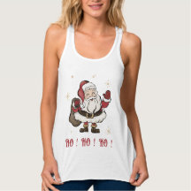 Santa Claus White Tank Top