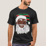 Santa Claus Winking Christmas Pan Afrikanischer Fl T-Shirt<br><div class="desc">Santa Claus Winking Christmas Pan Afrikanische Flagge Hat Black</div>