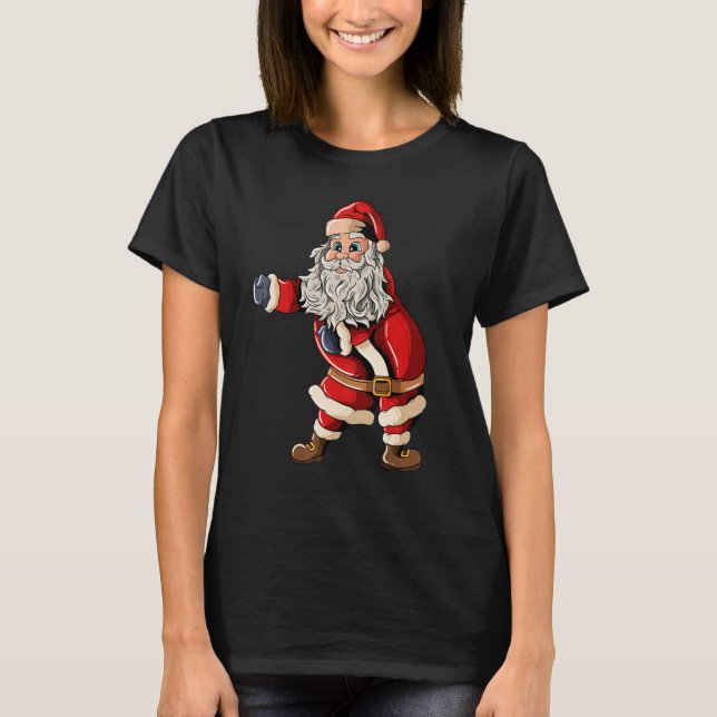 Santa Claus with Christmashat Floss Dance on Chris T-Shirt (Vorderseite)