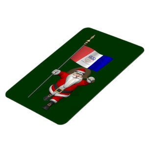 Santa Claus With Ensign Of Cleveland Magnet