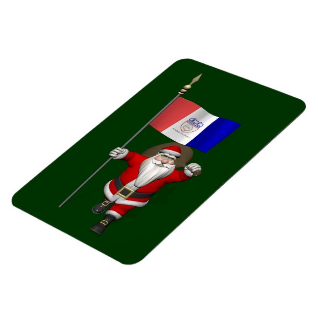 Santa Claus With Ensign Of Cleveland Magnet (Linke Seite)