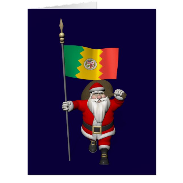 Santa Claus With Ensign Of Los Angeles (Vorderseite)