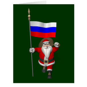 Santa Claus With Ensign Of Russia
