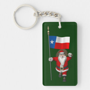 Santa Claus with Ensign Of Texas