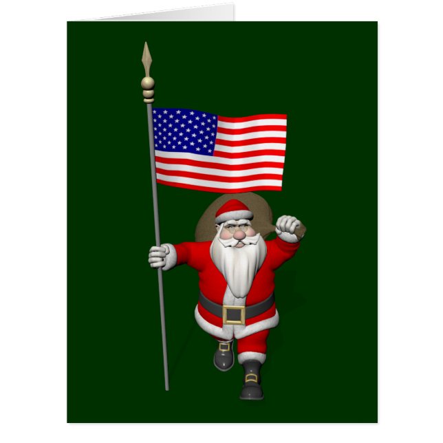 Santa Claus With Ensign Of The USA (Vorderseite)