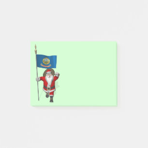 Santa Claus With Ensign Post-it Klebezettel