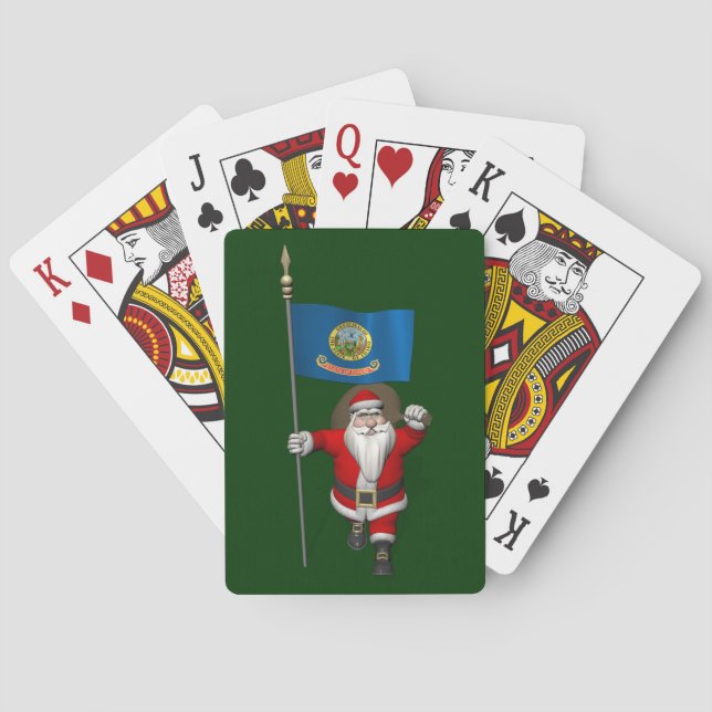 Santa Claus With Ensign Spielkarten (Rückseite)