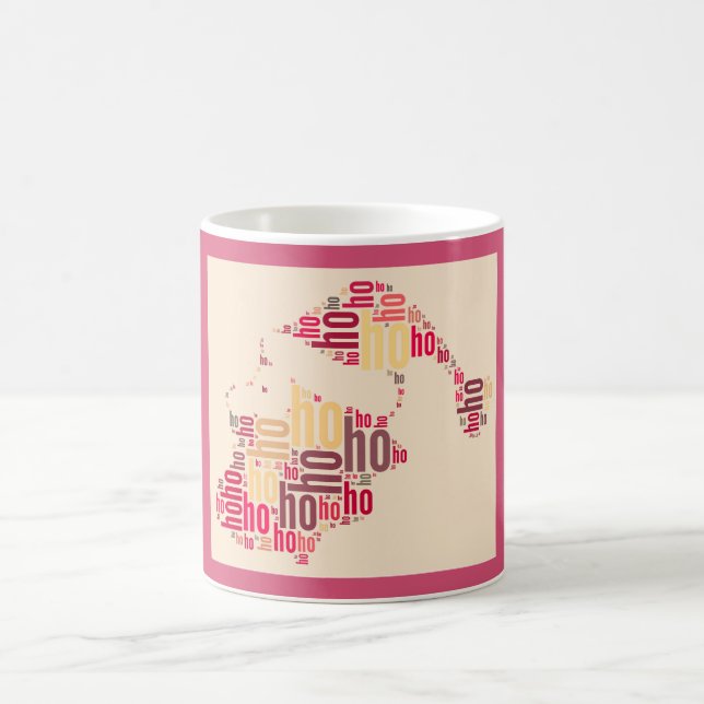 Santa Claus wordcloud Ho Ho Ho Kaffeetasse (Mittel)