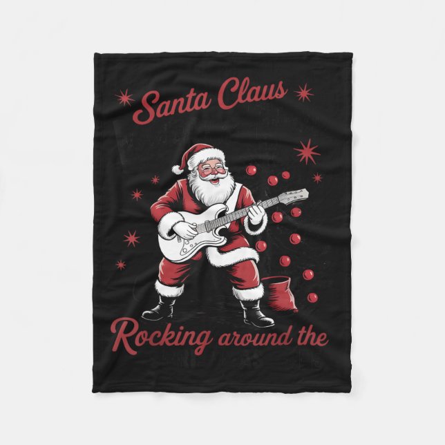 Santa Claus World Tour Rocking Around The Christma Fleecedecke (Vorderseite)