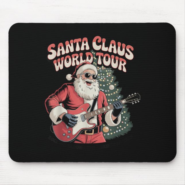 Santa Claus World Tour Rocking Around The Christma Mousepad (Vorne)