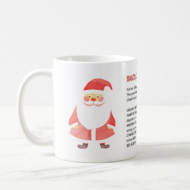 Santa Claus Wörterbuch Definition X-mas Lexikon Kaffeetasse (Links)