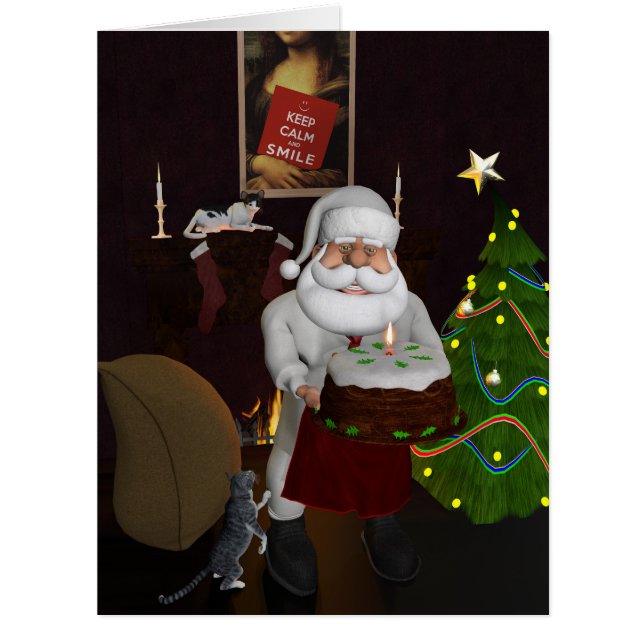 Santa Claus wünscht Happy Birthday (Vorderseite)