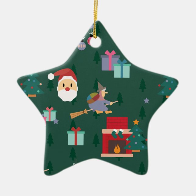 Santa claus ziana keramik ornament (Vorne)