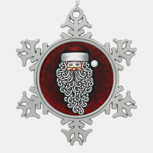 Santa Claus Zinnschmuck Schneeflocken Zinn-Ornament