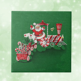 Santa Clause Candy Train Fliese