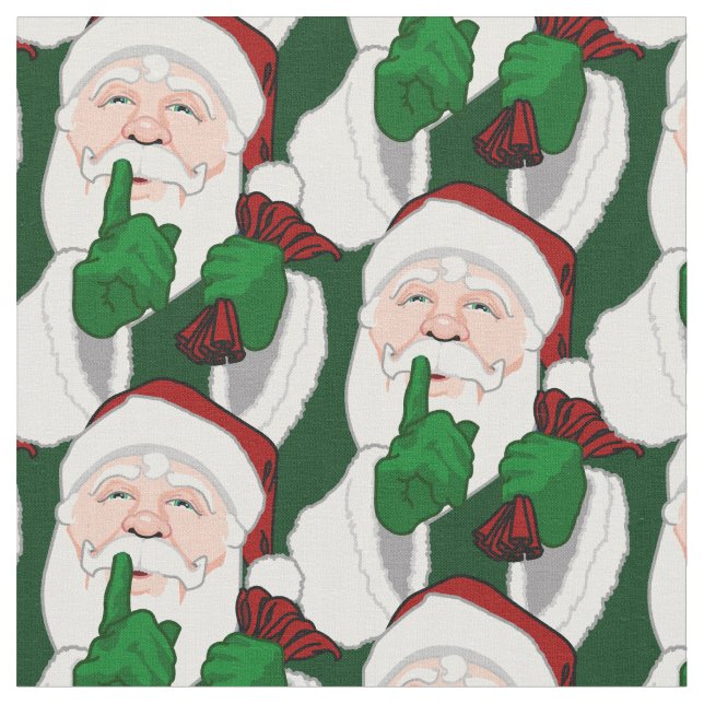 Santa Clause Fabric Weihnachtsstoffe Custom Stoff (Nahaufnahme)