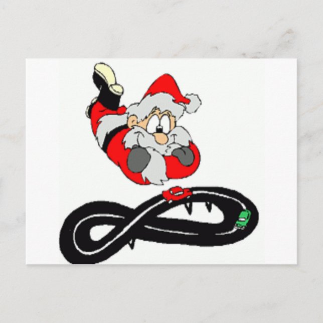 Santa Clause Feiertagspostkarte (Vorderseite)