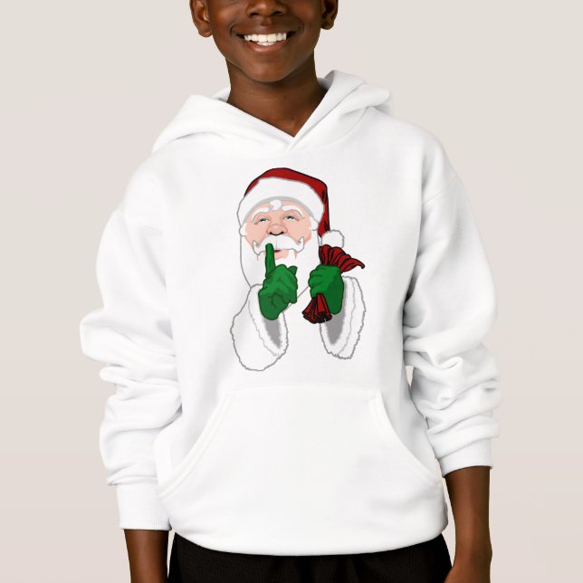 Santa Clause Hoodie Shirt Kinder Santa Sweashirts (Vorderseite)