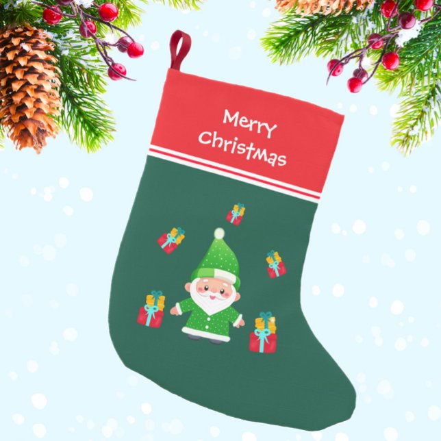 Santa Clause mit Geschenken Kleiner Weihnachtsstrumpf (Von Creator hochgeladen)