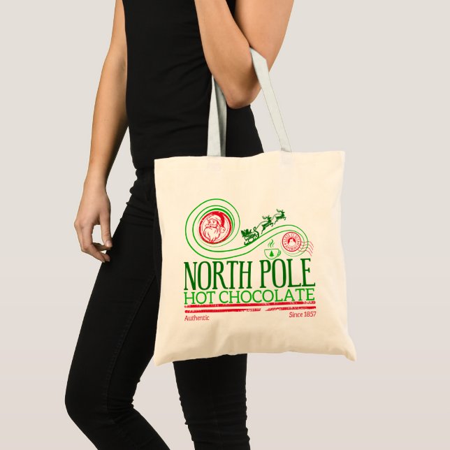 Santa Clause Nordpol Heiße Schokolade Tragetasche (Vorderseite (Produkt))