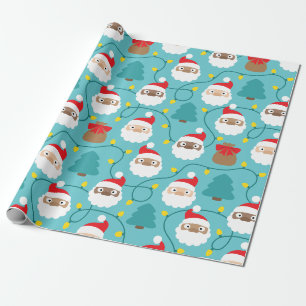 Santa Clauses Muster Geschenkpapier