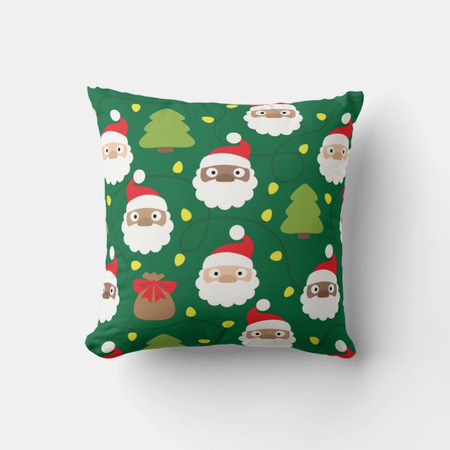 Santa Clauses Muster Kissen (Vorderseite)