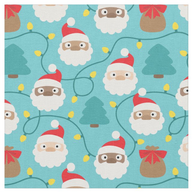 Santa Clauses Muster Stoff (Nahaufnahme)