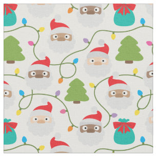 Santa Clauses Muster Stoff