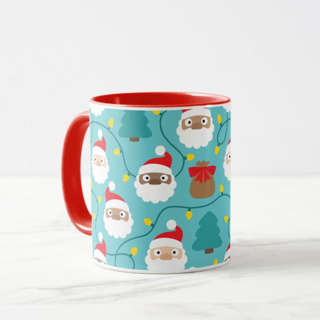 Santa Clauses Muster Tasse (Vorderseite Links)