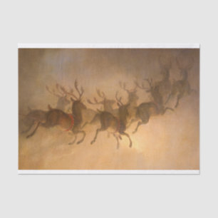 Santa Claus's Rentier von William Holbrook Beard Seidenpapier