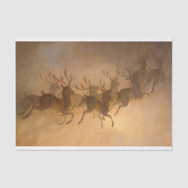 Santa Claus's Rentier von William Holbrook Beard Seidenpapier (Vorderseite)