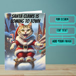 Santa Claws Cat Lover Funny Christmas Holiday Karte<br><div class="desc">Teilen Sie Ihre Liebe in diesem Jahr mit einer Holiday Grußkarte mit einem lustigen Design mit einer animierten Katze, die als Santa Claws verkleidet ist. Es folgt eine ernsthafte, herzliche Botschaft. Im Inneren haben wir genau die richtige Botschaft geschrieben, um mit dem Moment zu sprechen, aber Sie können sie mit...</div>