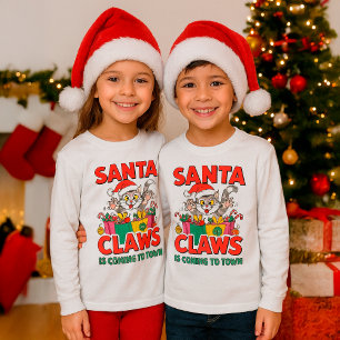 Santa Claws Funny Christmas Cat Custom Familiennam