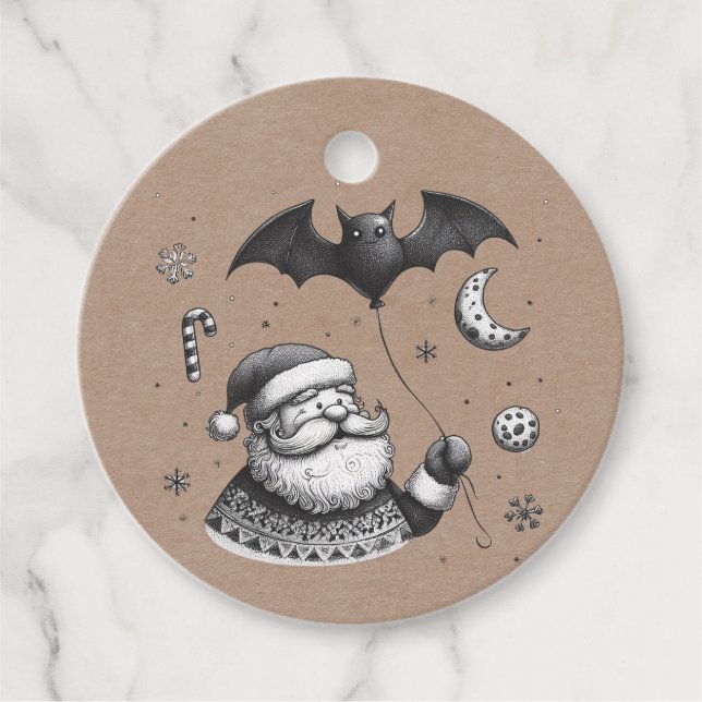 Santa Claws Geschenkanhänger (Vorderseite)