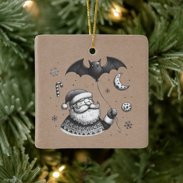 Santa Claws Keramikornament (Baum)