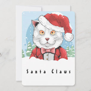 Santa Claws kommt in die Stadt Feiertagskarte